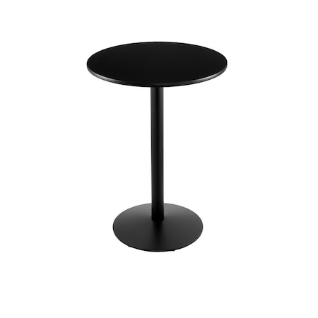 Holland Bar Stool Co 42" 214 Black Table, 24" dia. Top 214-2242BW24R